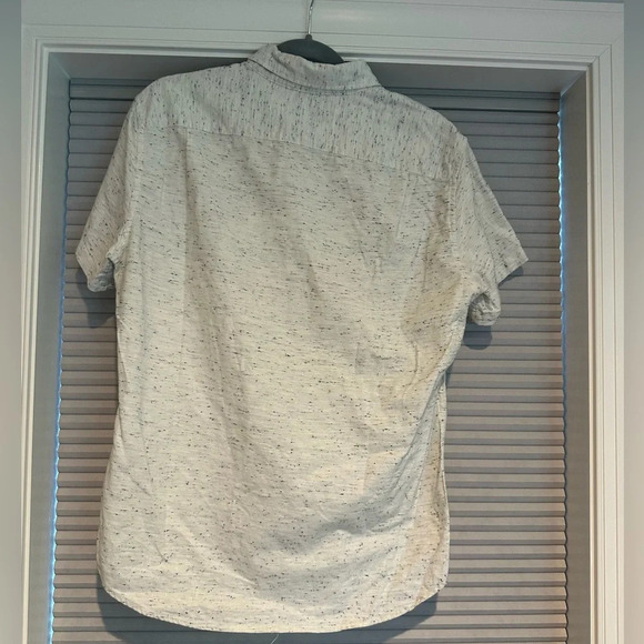 Grey marled short sleeve button down - Picture 2 of 3